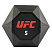 Комплект обрезиненных октогональных гантелей 10 пар от 2,5 до 25 кг. UFC | sportres.ru