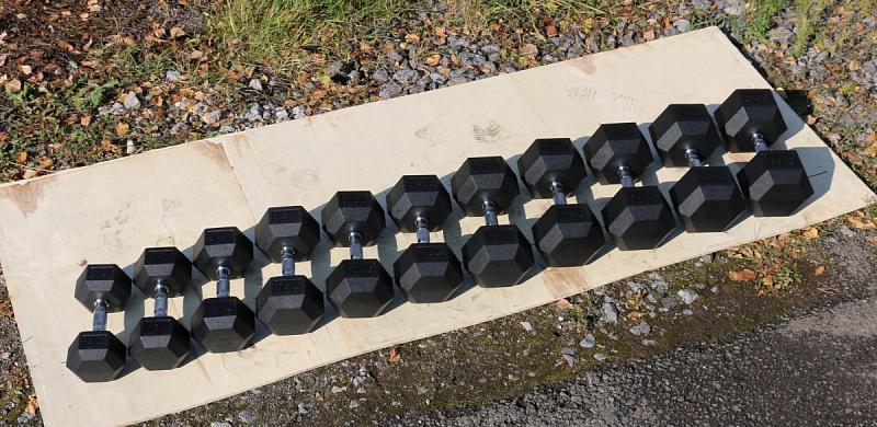 Гантель гексагональная обрезиненная ZSO, 32,5 кг | sportres.ru фото 4