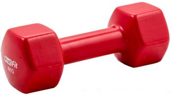 Гантель в виниловой оболочке Profi-Fit 4 кг, форма шестигранник, красный | sportres.ru
