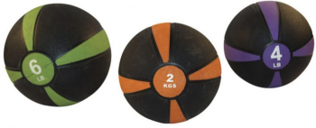 Медицинский мяч Fitex Pro 1 кг, черный с оранжевым | sportres.ru