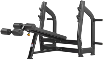 Скамья для жима с отрицательным наклоном Bronze Gym H-024 (чёрный) | sportres.ru