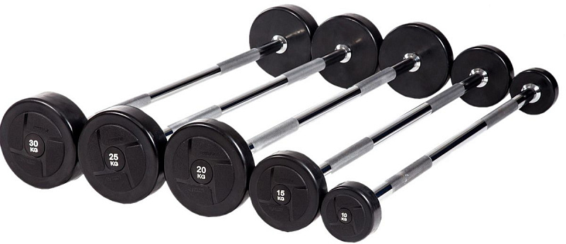 Набор прямых штанг Profi-Fit, 10-30 кг, шаг 5 кг. (компл. 5шт) | sportres.ru фото 1