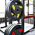 Олимпийский обрезиненный диск Aerofit 15 кг, черно-желтый | sportres.ru
