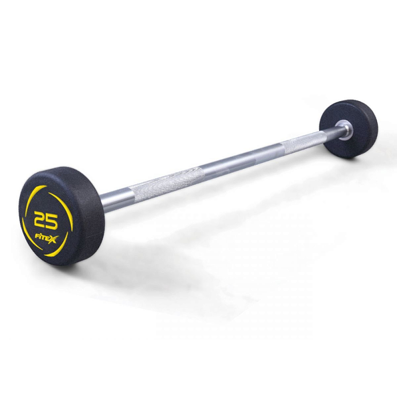Комплект полиуретановых фиксированных штанг 10-45кг (10 штанг) Fitex Pro FTX-414 | sportres.ru фото 1