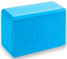Блок для йоги SkyFit, синий 23x15x10 см | sportres.ru