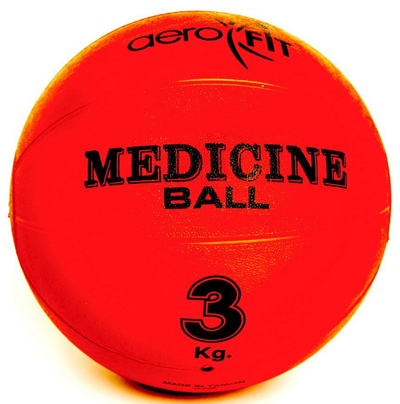 Медицинский мяч Aerofit 3 кг, красный | sportres.ru фото 1