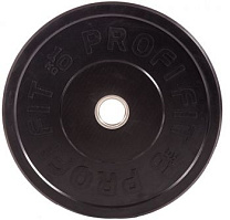 Диск для штанги каучуковый, черный, Profi-Fit D-51, 10 кг | sportres.ru