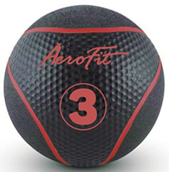 Медбол Aerofit 3 кг, черный/ красный | sportres.ru