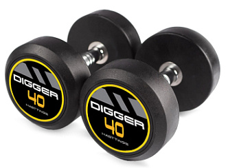  Комплект обрезиненных гантелей (5 пар) от 40 до 50 кг. Hasttings Digger HD51D2A-40-50 | sportres.ru