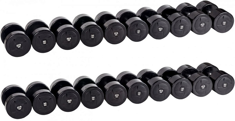 Гантельный ряд Power 27,5 кг - 50 кг (10 пар) Profi-Fit | sportres.ru фото 1