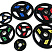 Олимпийский обрезиненный диск Aerofit 5 кг, черно-красный | sportres.ru