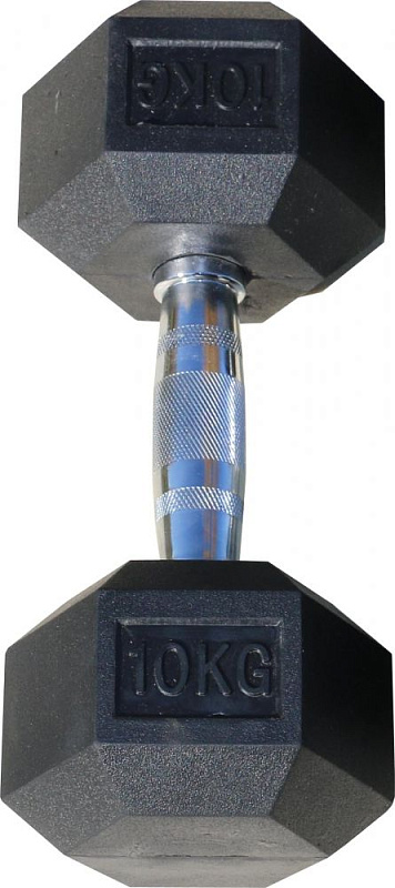 Гантель гексагональная обрезиненная ZSO, 10 кг | sportres.ru фото 3