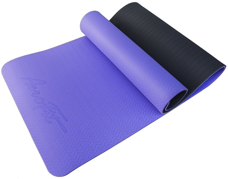 Гимнастический коврик Aerofit с отверстиями для хранения, фиолетовый | sportres.ru фото 1