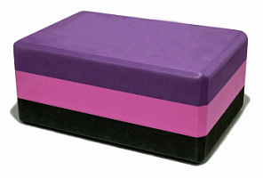 Блок для йоги трехцветный премиум в коробке ZSO-3DBLOCK | sportres.ru