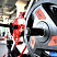 Олимпийский обрезиненный диск Aerofit 25 кг, черно-красный | sportres.ru