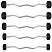 Комплект изогнутых фиксированных штанг, обрезиненных (5 шт.) от 10 до 30 кг. Hasttings Digger HD51G2B-10-30 | sportres.ru
