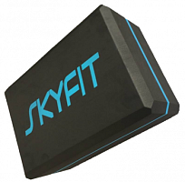 Блок для йоги SkyFit, черный 23x15x10 см | sportres.ru