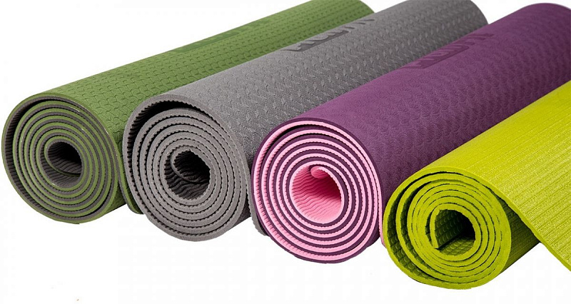 Коврик для йоги и фитнеса Profi-Fit, 6 мм, Проф (фиолетовый-розовый) | sportres.ru фото 5