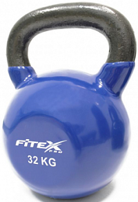 Гиря в виниловой оболочке Fitex Pro, 32 кг | sportres.ru