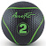 Медбол Aerofit 2 кг, черный/зеленый | sportres.ru