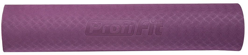 Коврик для йоги и фитнеса Profi-Fit, 6 мм, Проф (фиолетовый-розовый) | sportres.ru фото 3
