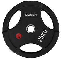 Диск олимпийский обрезиненный 3-х хватовый 25 кг. Hasttings Digger HD51C1C-25 | sportres.ru
