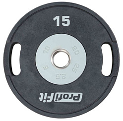 Диск полиуретановый D51 мм 15 кг. Profi-Fit | sportres.ru