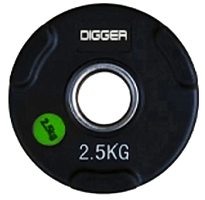 Диск олимпийский обрезиненный 3-х хватовый 2,5 кг. Hasttings Digger HD51C1C-2,5 | sportres.ru